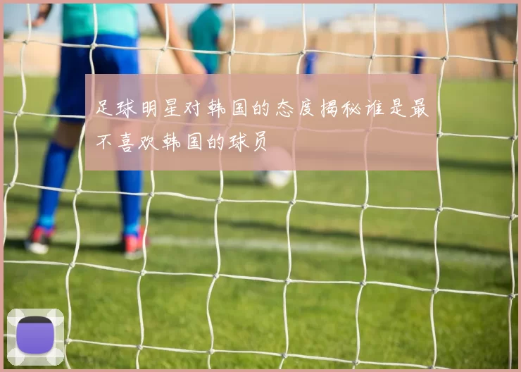 足球明星对韩国的态度揭秘谁是最不喜欢韩国的球员
